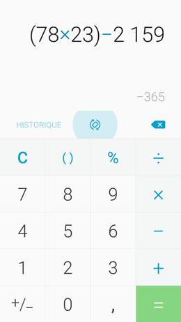 Galaxy A5 (2017): Calculatrice (SM-A520W)