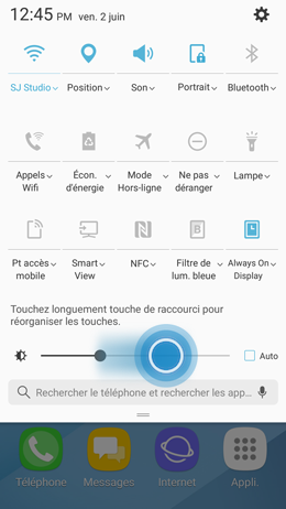 Galaxy A5 (2017): Luminosité de l’écran (SM-A520W)
