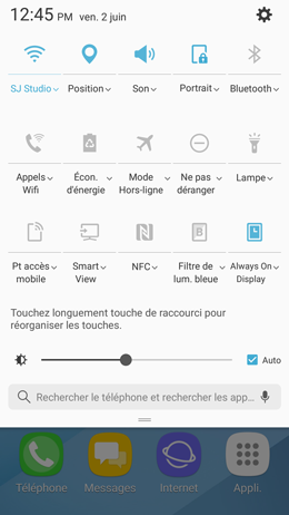 Galaxy A5 (2017): Luminosité de l’écran (SM-A520W)
