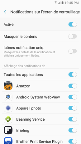 Galaxy A5 (2017): Notifications sur l'écran de verrouillage (SM-A520W)