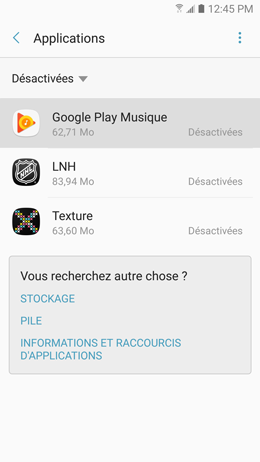 Galaxy A5 (2017): Désinstaller ou désactiver les applications (SM-A520W)