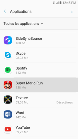 Galaxy A5 (2017): Désinstaller ou désactiver les applications (SM-A520W)