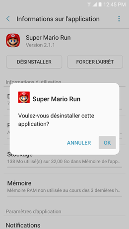 Galaxy A5 (2017): Désinstaller ou désactiver les applications (SM-A520W)