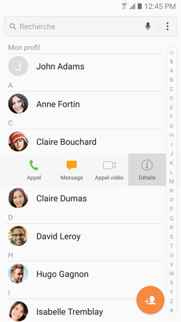 Galaxy A5 (2017): Attribuer une sonnerie différente à chaque contact (SM-A520W)