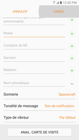 Galaxy A5 (2017): Attribuer une sonnerie différente à chaque contact (SM-A520W)