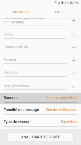 Galaxy A5 (2017): Attribuer une sonnerie différente à chaque contact (SM-A520W)