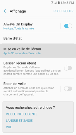 Galaxy A5 (2017): Délai de mise en veille de l’écran (SM-A520W)
