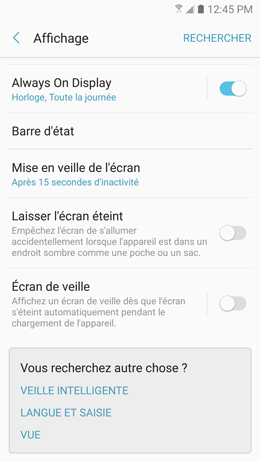 Galaxy A5 (2017): Délai de mise en veille de l’écran (SM-A520W)