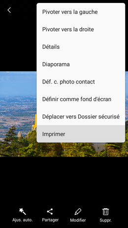 Galaxy A5 (2017): Imprimer un document (SM-A520W)