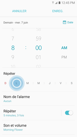 Galaxy A5 (2017): Alarme de réveil (SM-A520W)