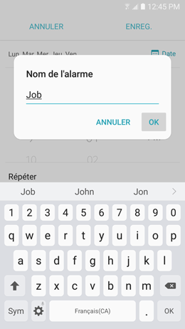 Galaxy A5 (2017): Alarme de réveil (SM-A520W)