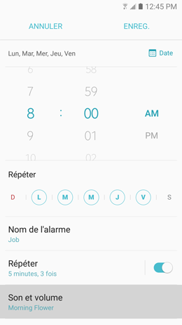 Galaxy A5 (2017): Alarme de réveil (SM-A520W)