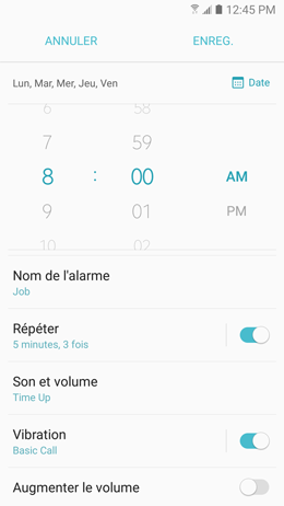 Galaxy A5 (2017): Alarme de réveil (SM-A520W)