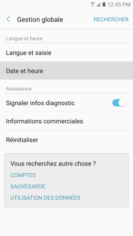Galaxy A5 (2017): Date et heure (SM-A520W)