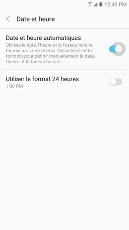 Galaxy A5 (2017): Date et heure (SM-A520W)