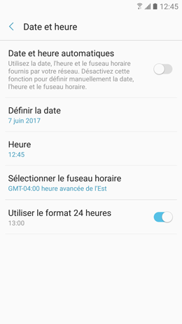 Galaxy A5 (2017): Date et heure (SM-A520W)