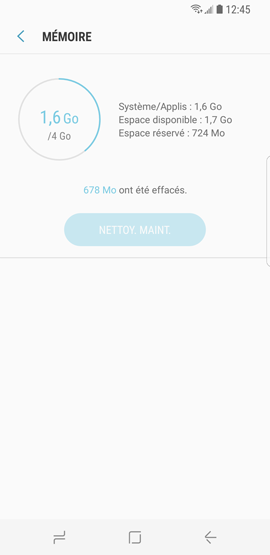 Galaxy S8: Fonction maintenance de l'appareil (SM-G950W)