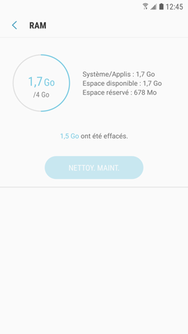La fonction maintenance de l'appareil pour optimiser les performances de mon Galaxy S7 ?