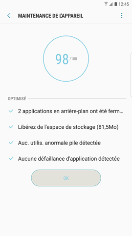 Galaxy S6 edge: Fonction maintenance de l'appareil (SM-G925W)