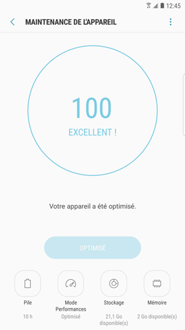 Galaxy S6 edge: Fonction maintenance de l'appareil (SM-G925W)