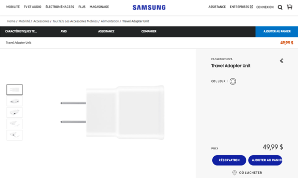 Galaxy Tab S2: Identifier le chargeur adéquat (SM-T710 ou SM-T810)