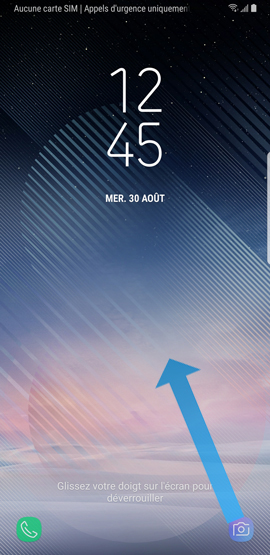 Comment lancer rapidement l’Appareil Photo à partir de mon Samsung Galaxy Note 8 ?