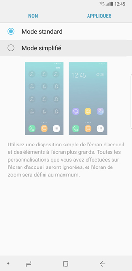Comment activer ou désactiver le Mode Simplifié sur mon Samsung Galaxy Note 8 ?