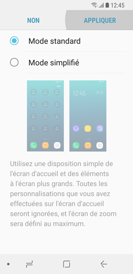 Comment activer ou désactiver le Mode Simplifié sur mon Samsung Galaxy Note 8 ?