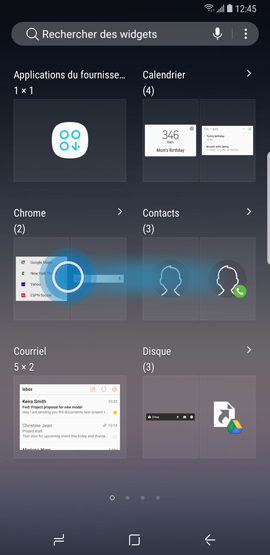 Galaxy Note8: Ajouter le widget Météo et horloge sur l'écran d'accueil (SM-N950W)