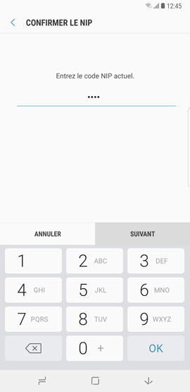 Galaxy Note8: Type de verrouillage « Modèle » (SM-N950W)