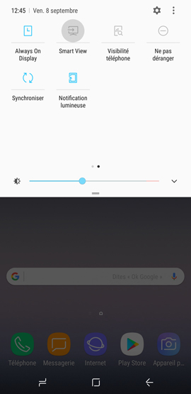 Galaxy Note8: Partager l'écran avec une télé HD en utilisant Smart View (SM-N950W)