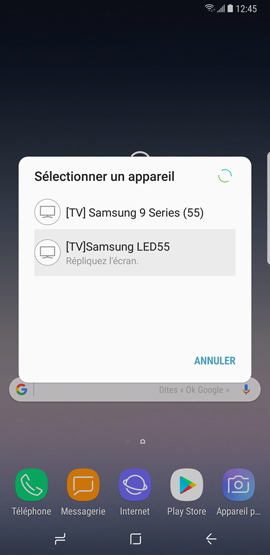 Galaxy Note8: Partager l'écran avec une télé HD en utilisant Smart View (SM-N950W)