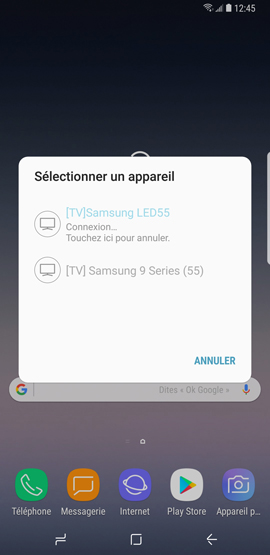 Galaxy Note8: Partager l'écran avec une télé HD en utilisant Smart View (SM-N950W)