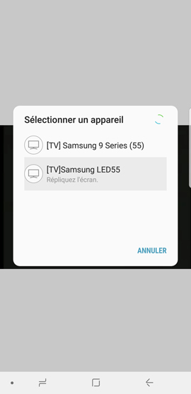 Galaxy Note8: Partager l'écran avec une télé HD en utilisant Smart View (SM-N950W)