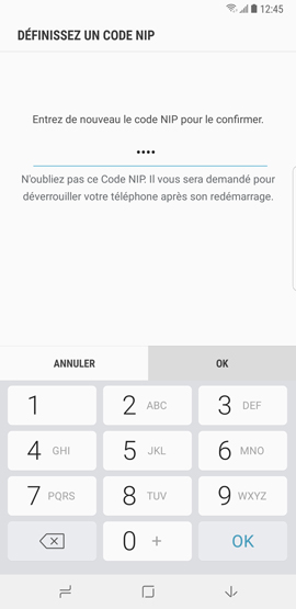 Comment activer et utiliser le verrouillage à «Code PIN» sur mon Samsung Galaxy Note 8 ?