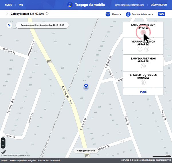 Traçage du mobile 8