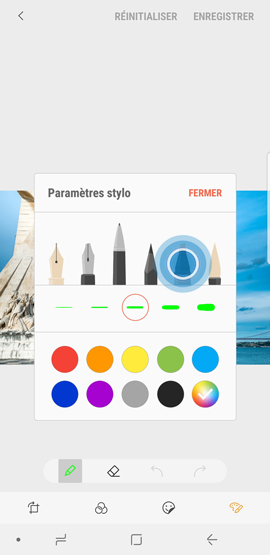 Comment dessiner ou écrire sur une photo en utilisant mon Samsung Galaxy Note 8 ?