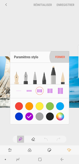 Comment dessiner ou écrire sur une photo en utilisant mon Samsung Galaxy Note 8 ?