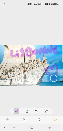 Comment dessiner ou écrire sur une photo en utilisant mon Samsung Galaxy Note 8 ?