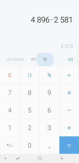 Comment utiliser la calculatrice et ses fonctions scientifiques sur mon Galaxy Note 8 ?