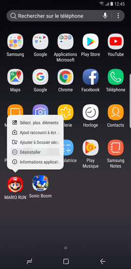 Comment désinstaller ou désactiver les applications présentes sur mon Galaxy Note 8 ?
