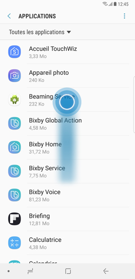 Comment désinstaller ou désactiver les applications présentes sur mon Galaxy Note 8 ?