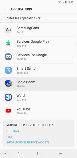 Comment désinstaller ou désactiver les applications présentes sur mon Galaxy Note 8 ?