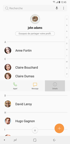 Galaxy Note8: Attribuer une sonnerie différente à chaque contact (SM-N950W)