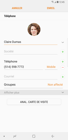 Galaxy Note8: Attribuer une sonnerie différente à chaque contact (SM-N950W)