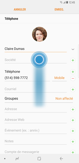 Galaxy Note8: Attribuer une sonnerie différente à chaque contact (SM-N950W)