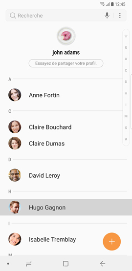 Galaxy Note8: Attribuer une sonnerie différente à chaque contact (SM-N950W)