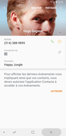 Galaxy Note8: Attribuer une sonnerie différente à chaque contact (SM-N950W)