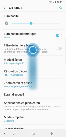 Mise en veille de l’écran 2