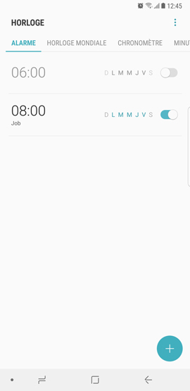 Galaxy Note8: Alarme de réveil (SM-N950W)